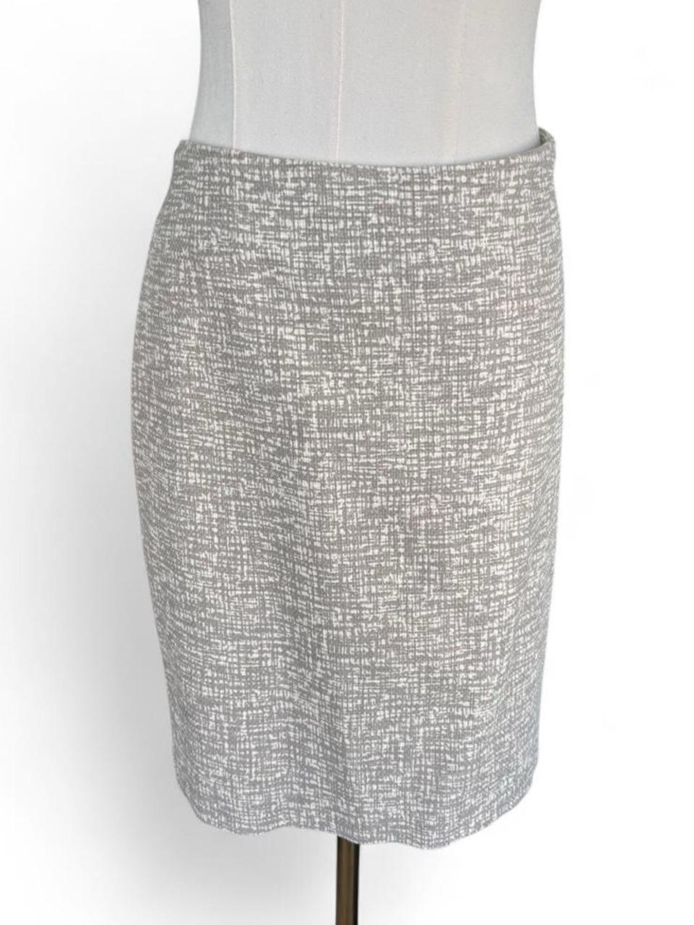 Women's Textured Gray Pencil Skirt